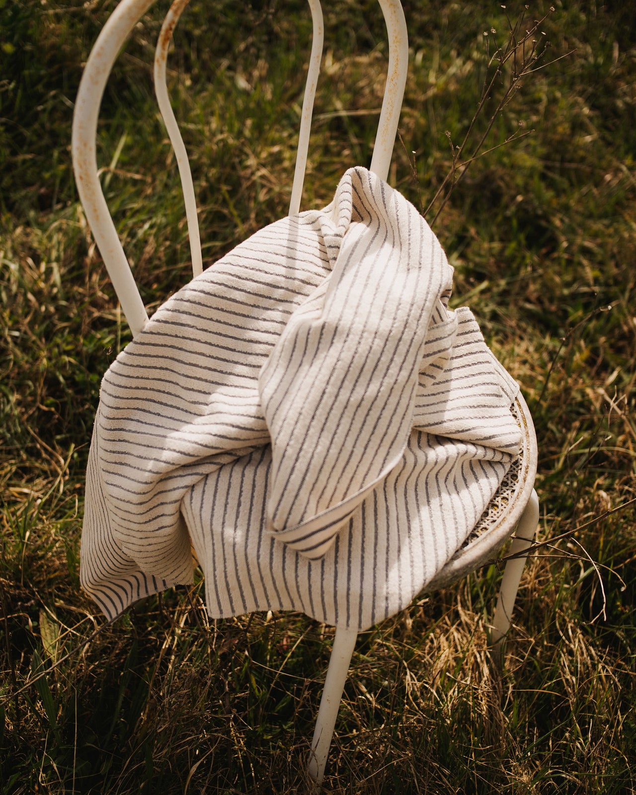 Storm Towel - Organic Cotton Terry - Black Stripe