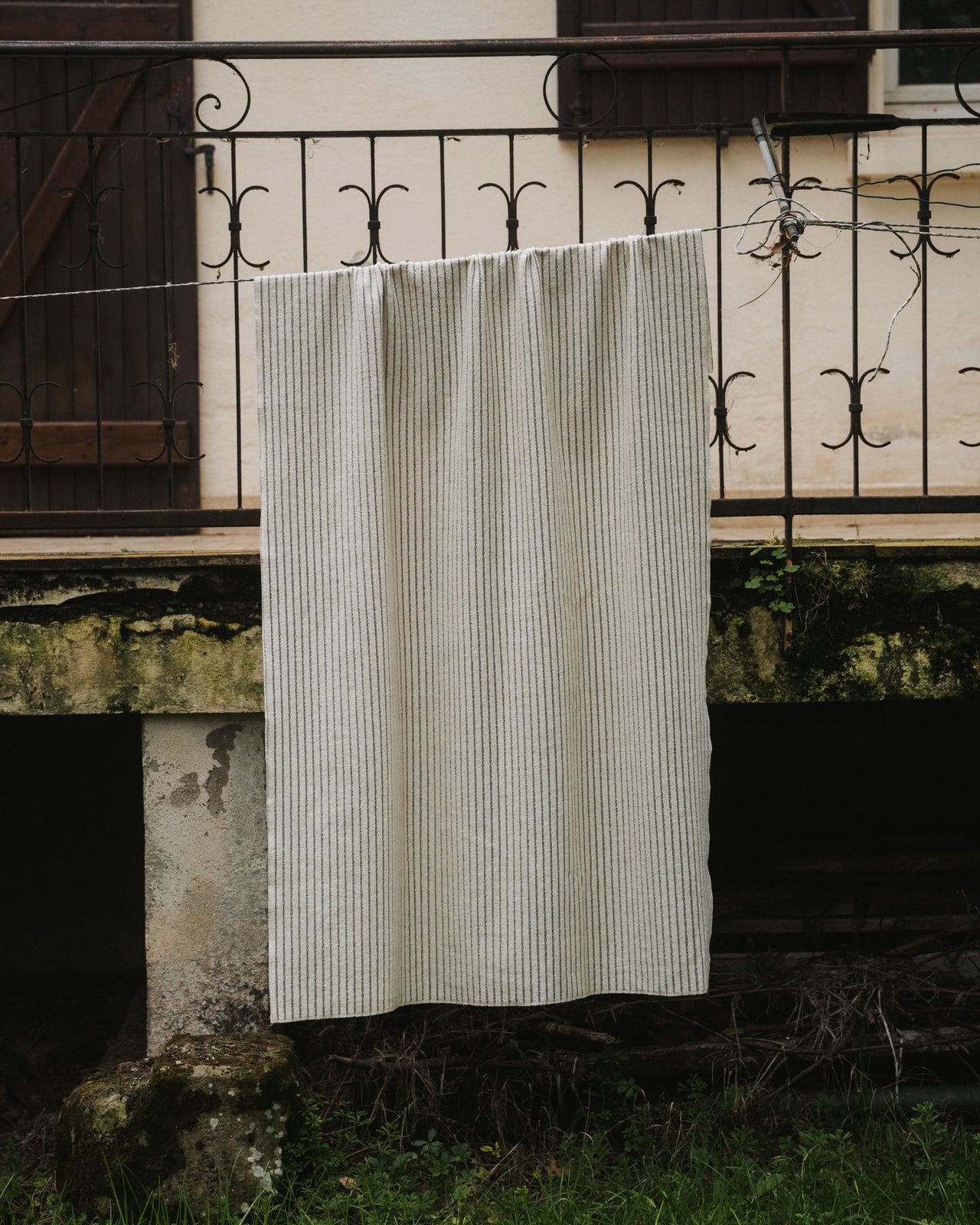 Storm Towel - Organic Cotton Terry - Black Stripe