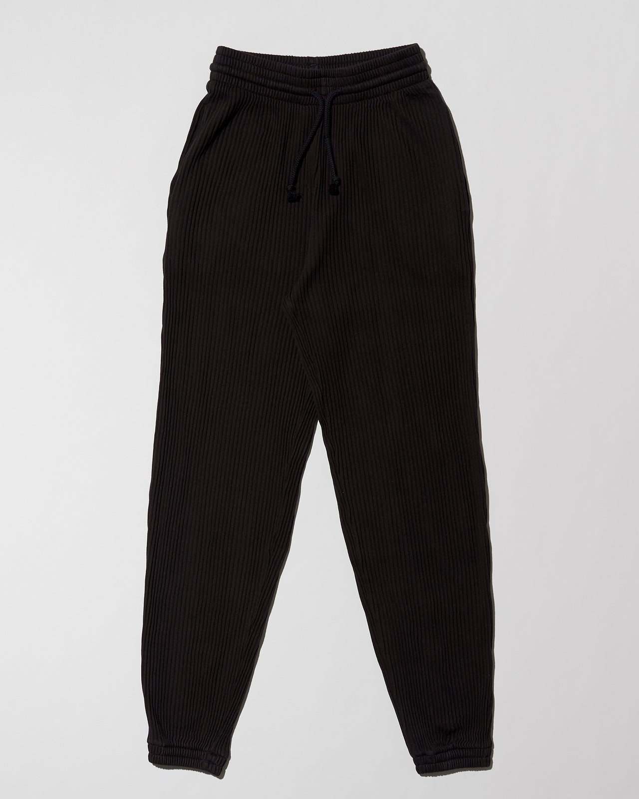 Sweat Pants - Fleece Rib - Black