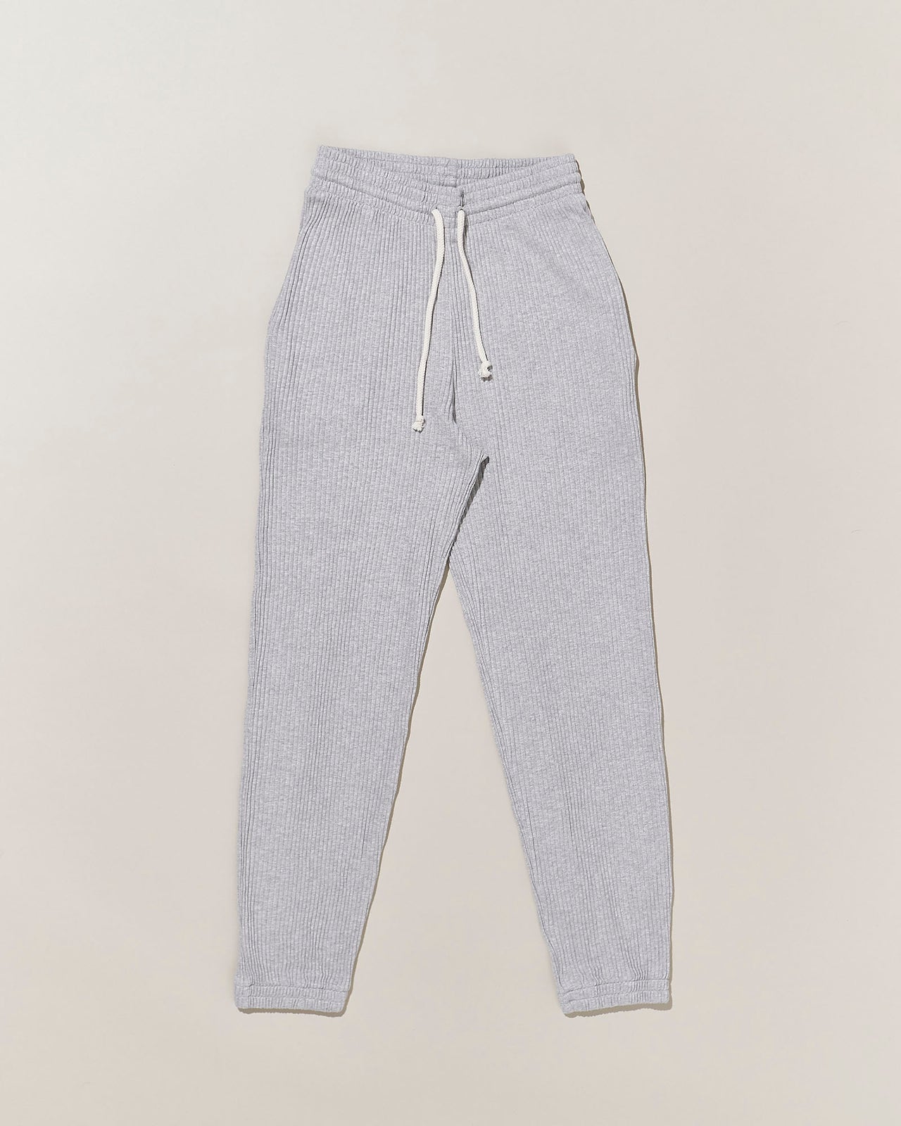 Sweat Pants - Fleece Rib - Grey Melange