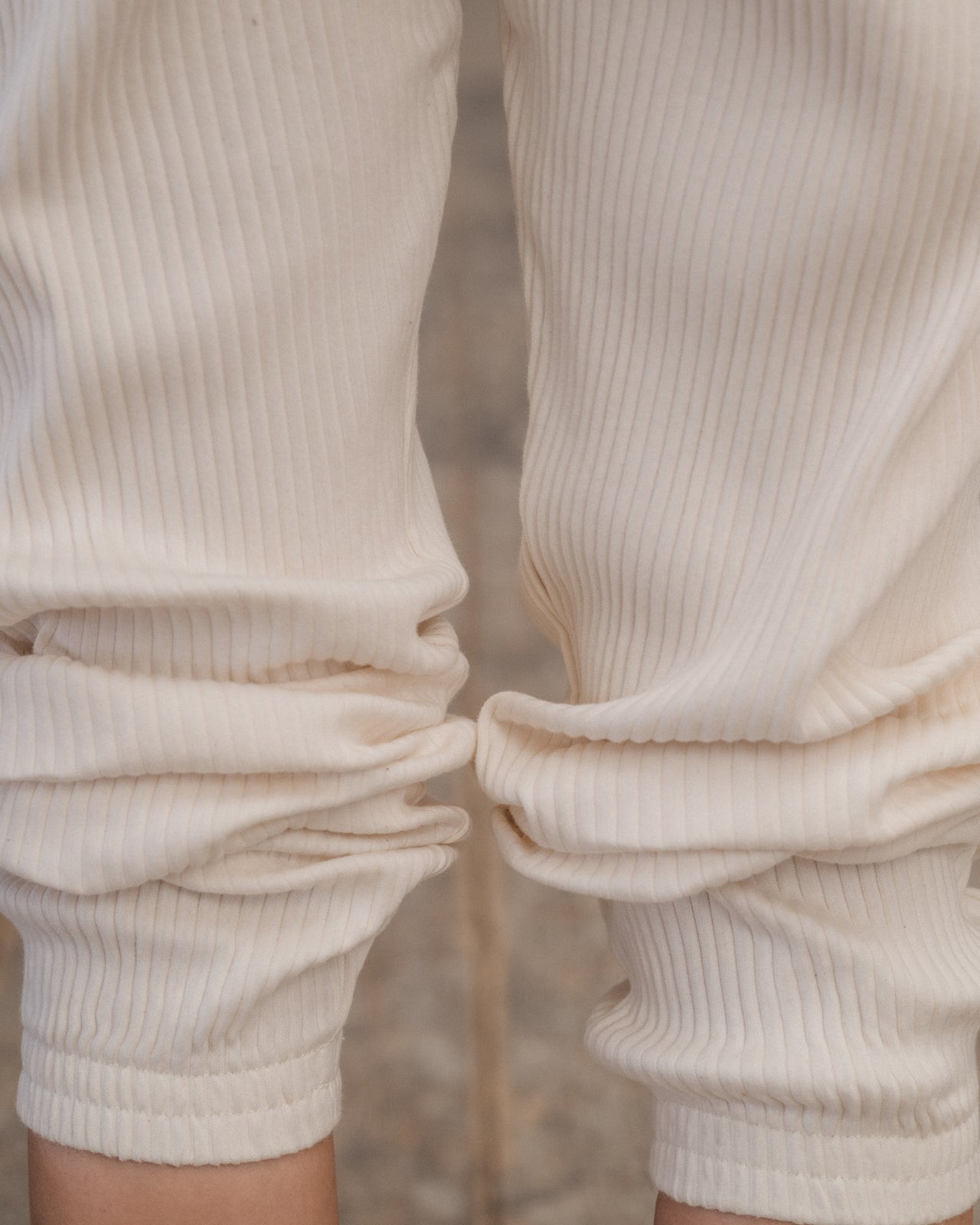 Sweat Pants - Fleece Rib - Off White