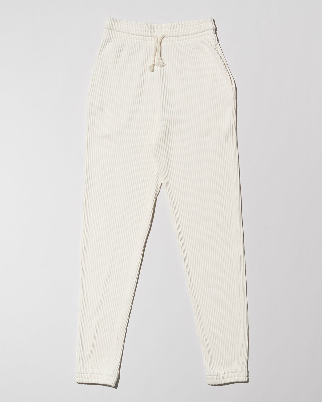 Sweat Pants - Fleece Rib - Off White