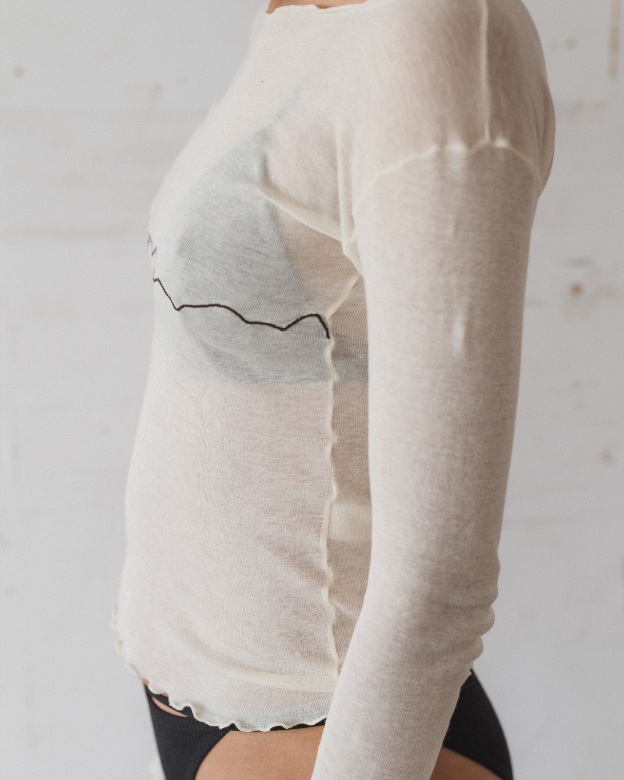 Tabbys Star Long Sleeve Tee - Cotton Gaze - Undyed