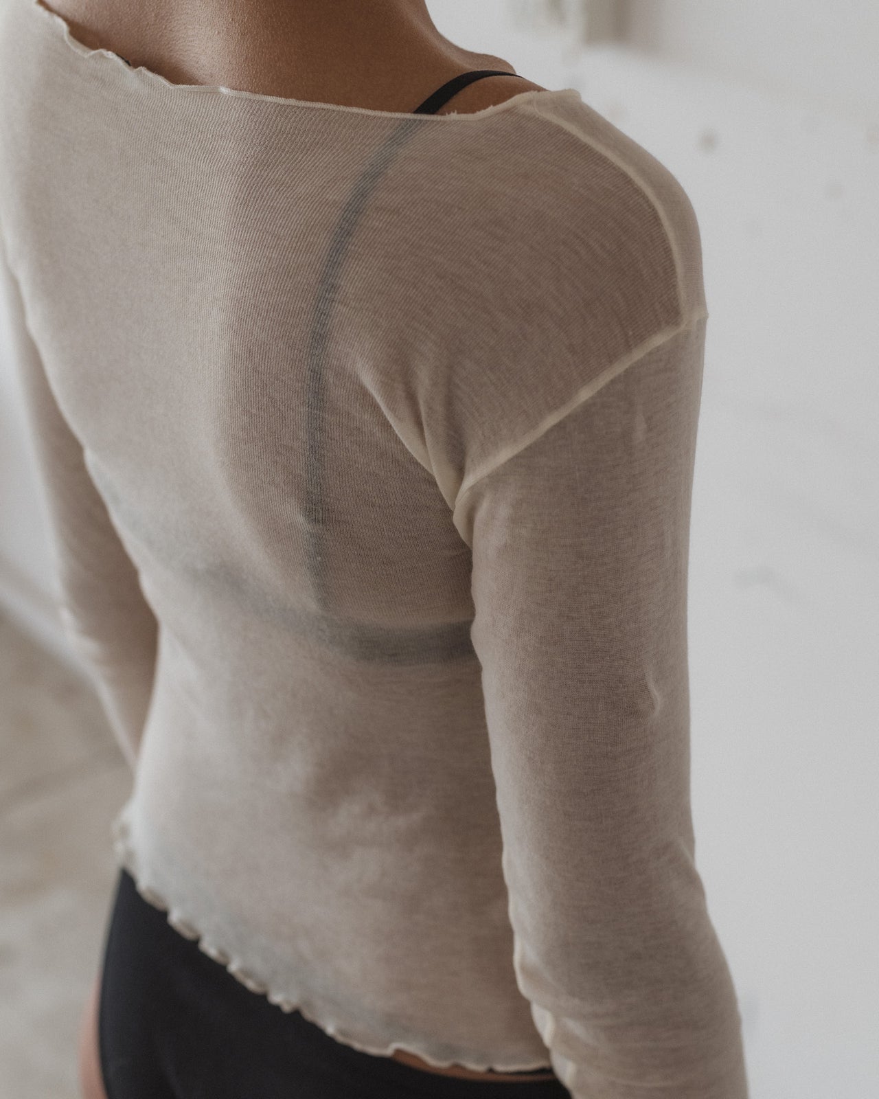 Tabbys Star Long Sleeve Tee - Cotton Gaze - Undyed