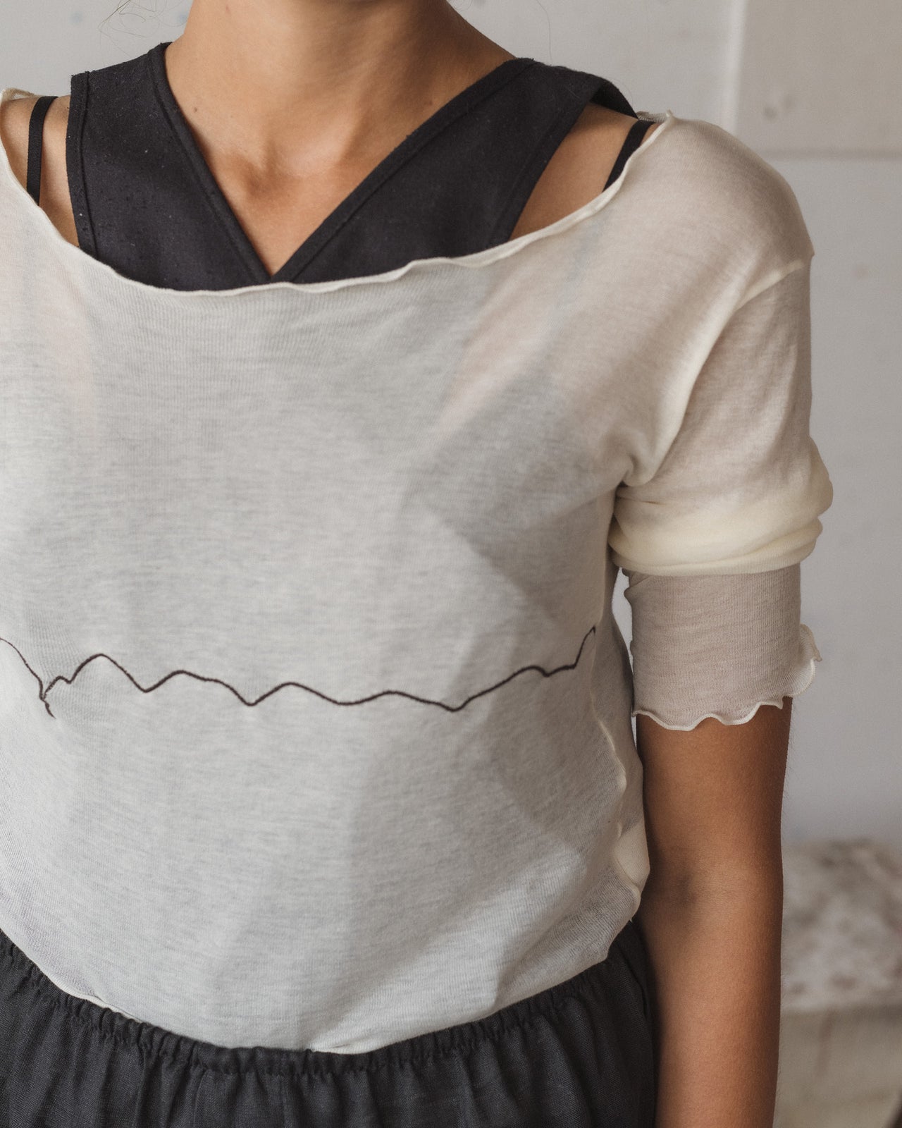 Tabbys Star Long Sleeve Tee - Cotton Gaze - Undyed