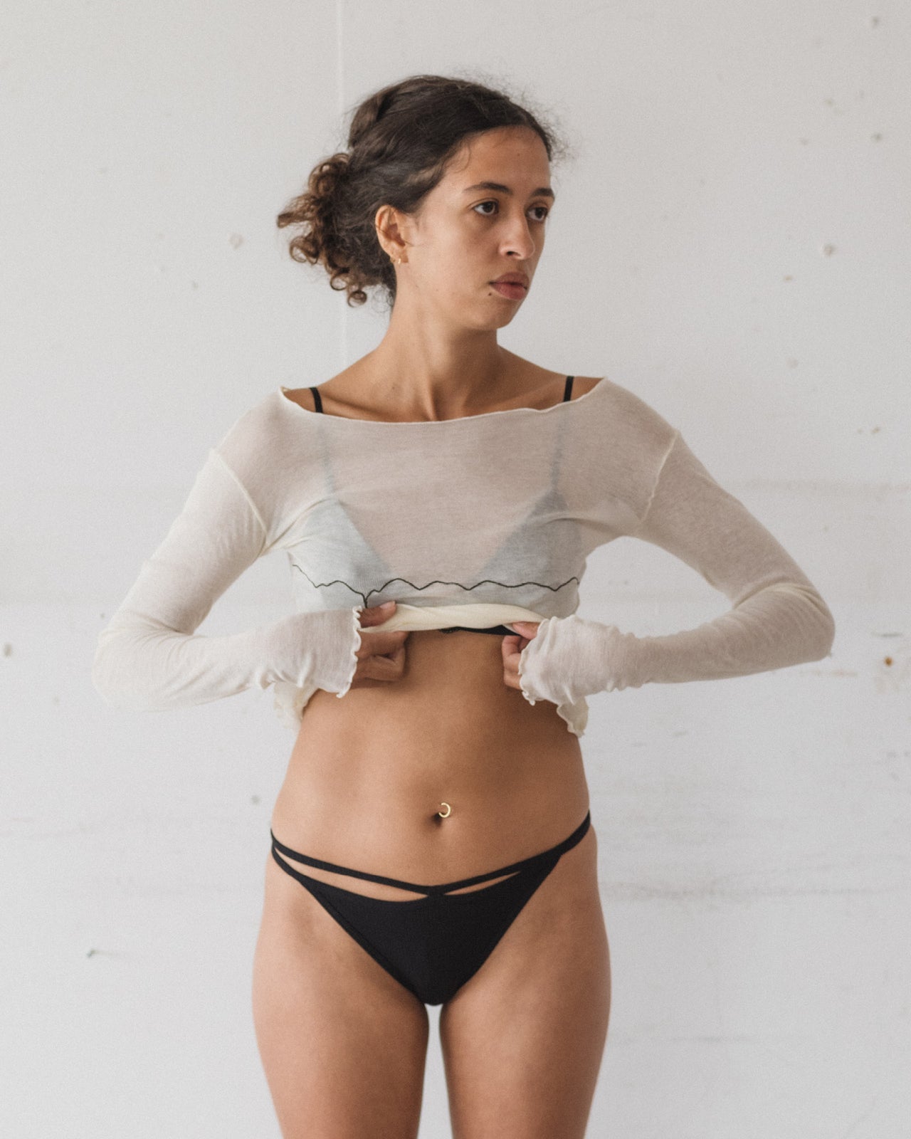 Tabbys Star Long Sleeve Tee - Cotton Gaze - Undyed