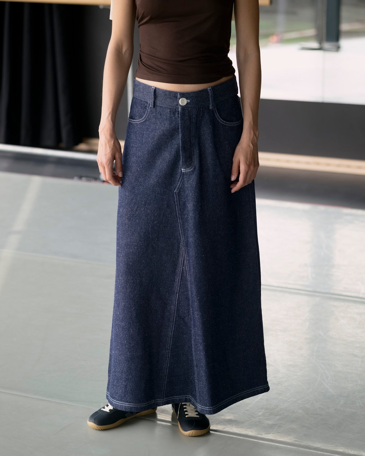 Tajo Skirt - Silk Cotton - Indigo Blue Wash