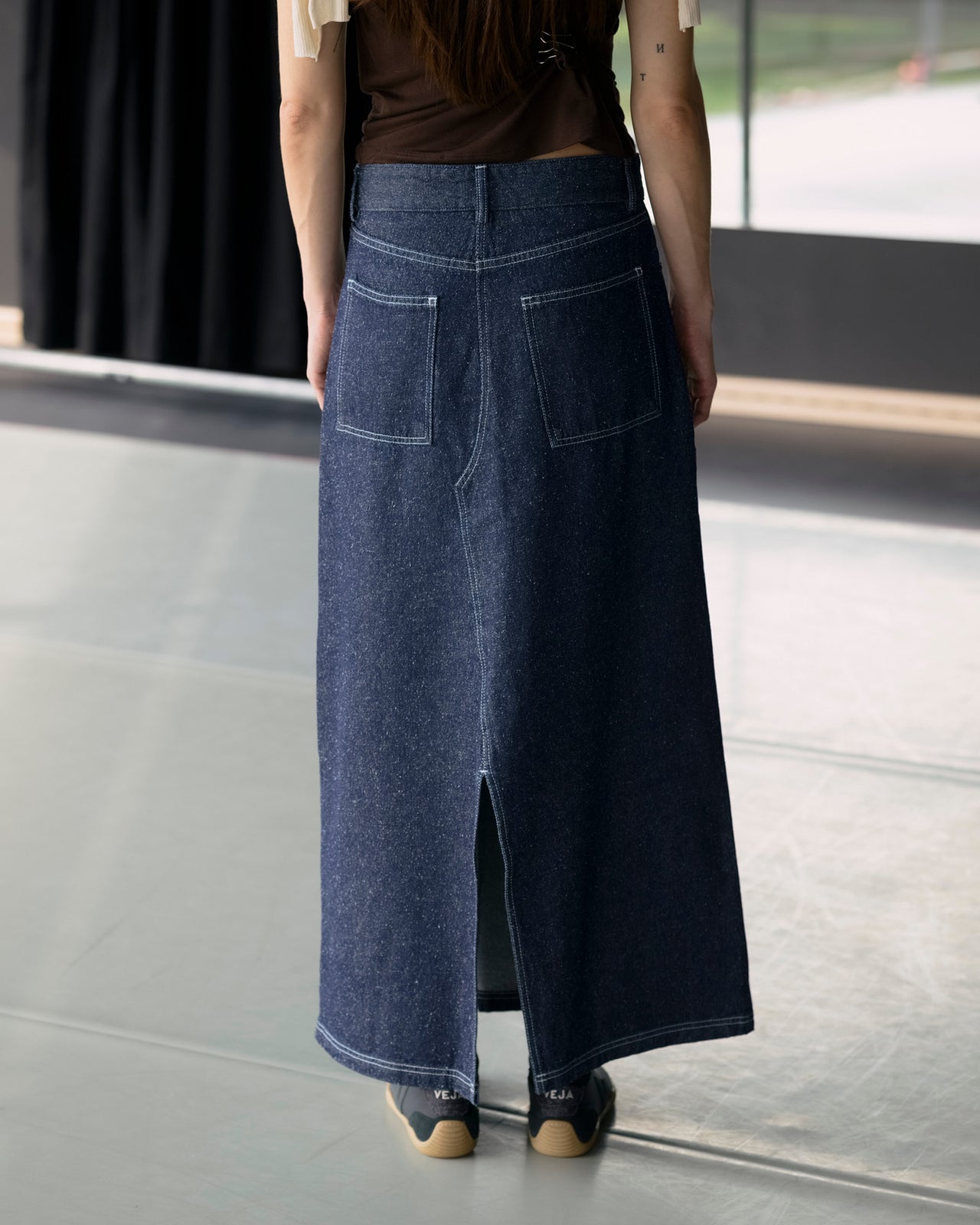 Tajo Skirt - Silk Cotton - Indigo Blue Wash