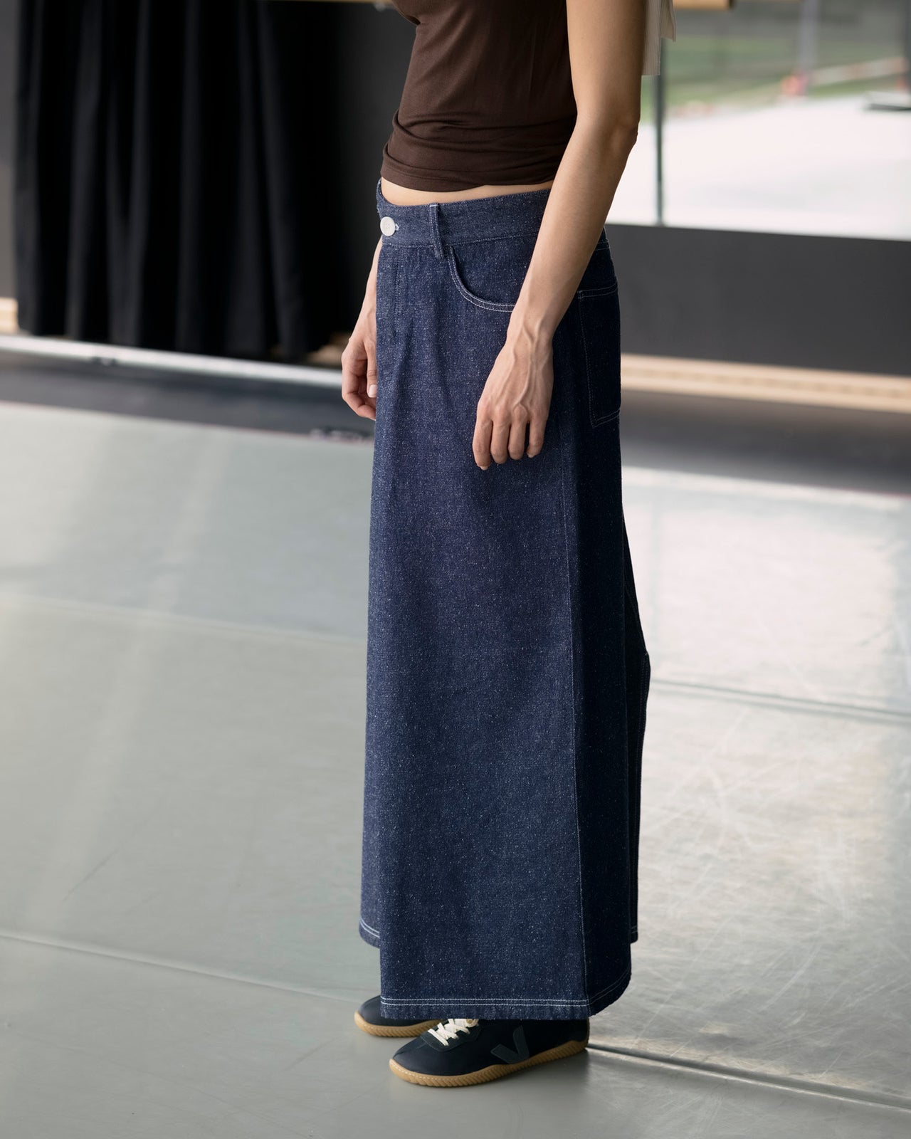 Tajo Skirt - Silk Cotton - Indigo Blue Wash