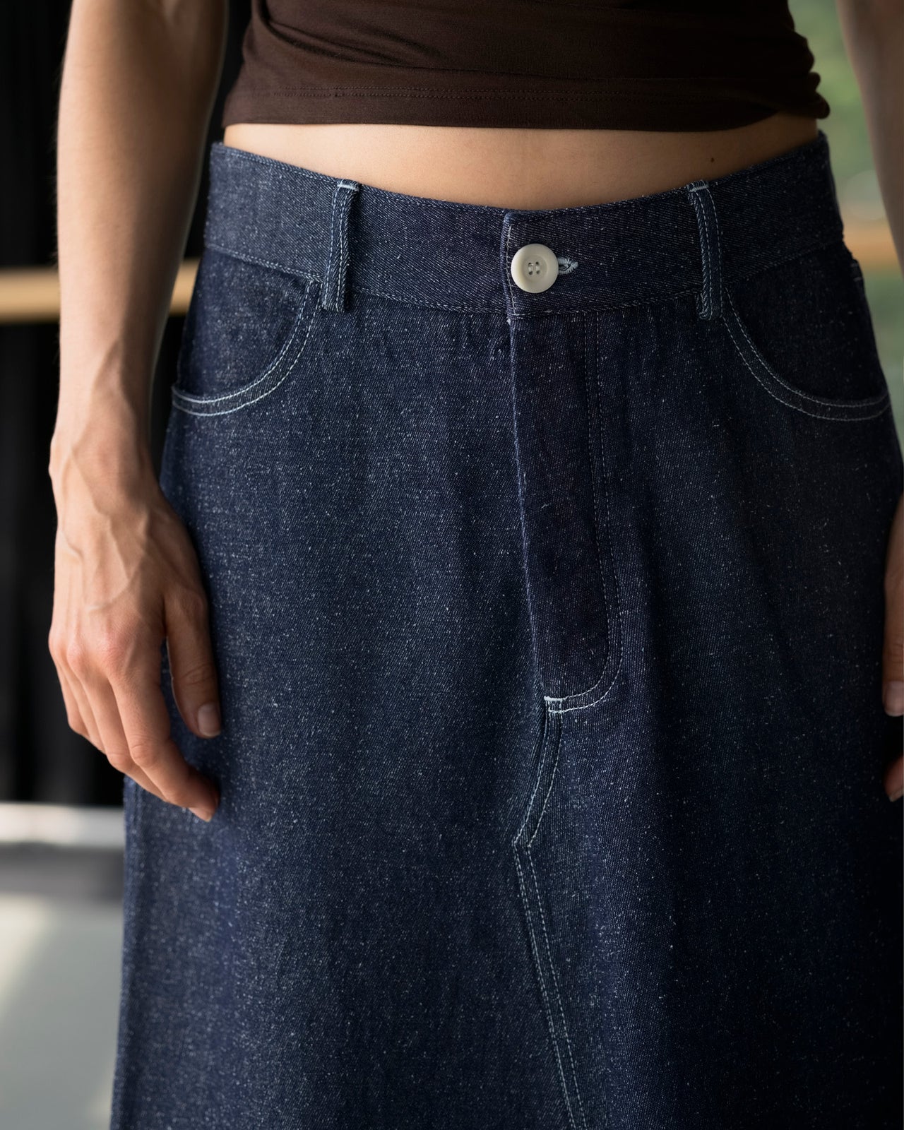Tajo Skirt - Silk Cotton - Indigo Blue Wash