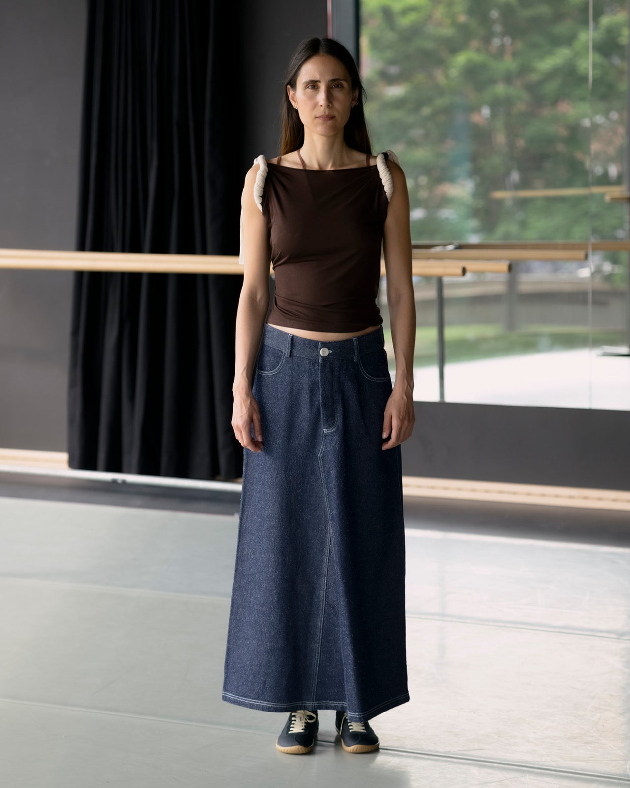 Tajo Skirt - Silk Cotton - Indigo Blue Wash