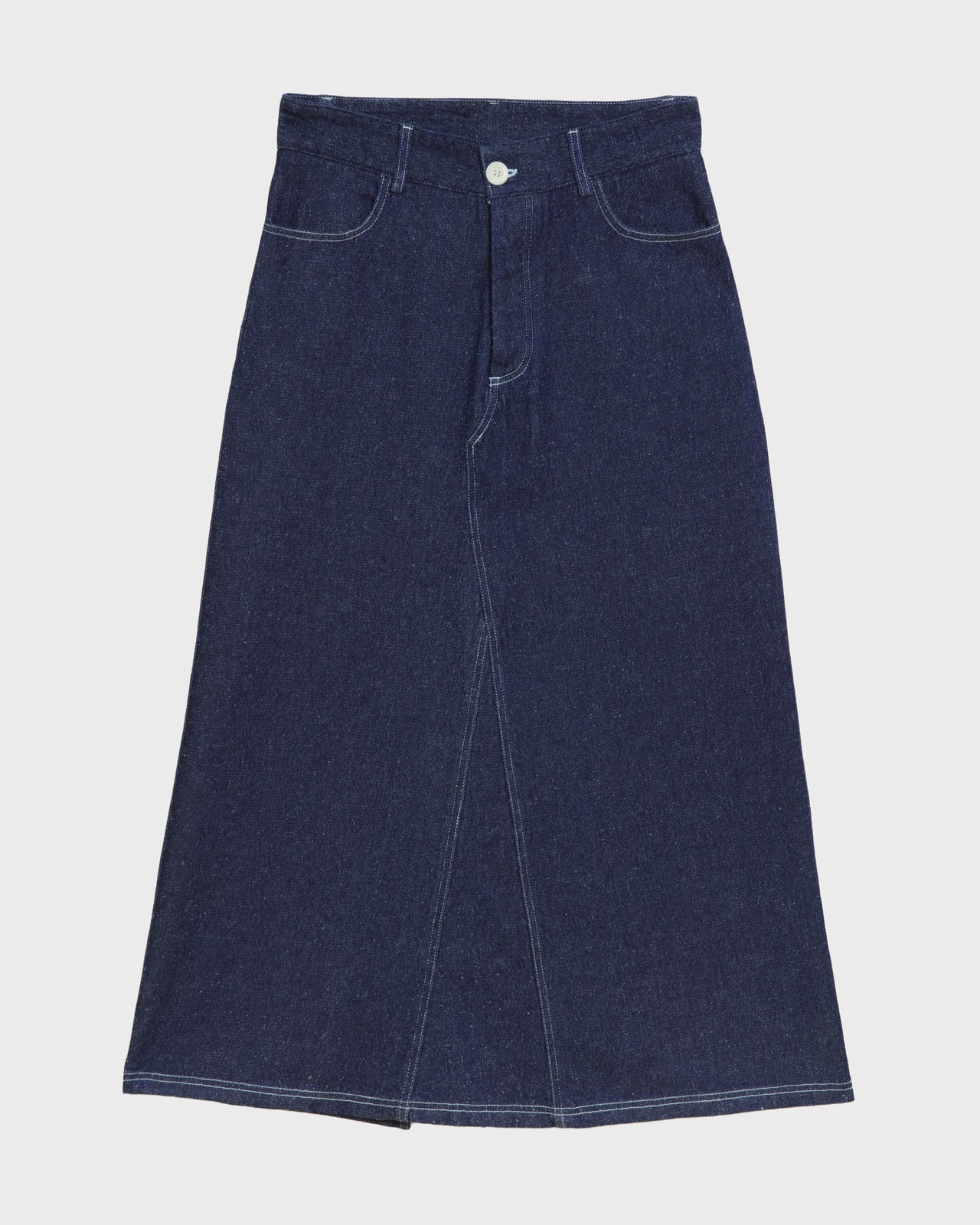 Tajo Skirt - Silk Cotton - Indigo Blue Wash