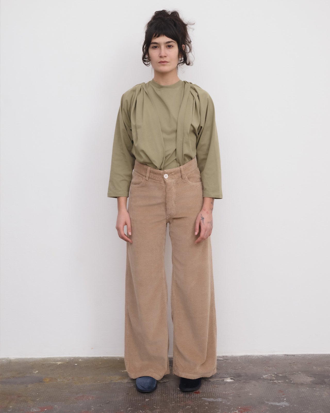 Tajo Wide Pants - Cotton Corduroy - Guve Brown