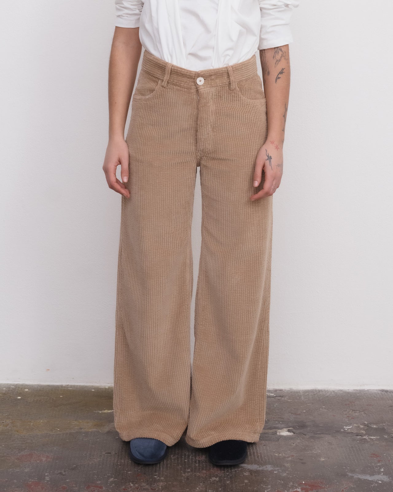 Tajo Wide Pants - Cotton Corduroy - Guve Brown