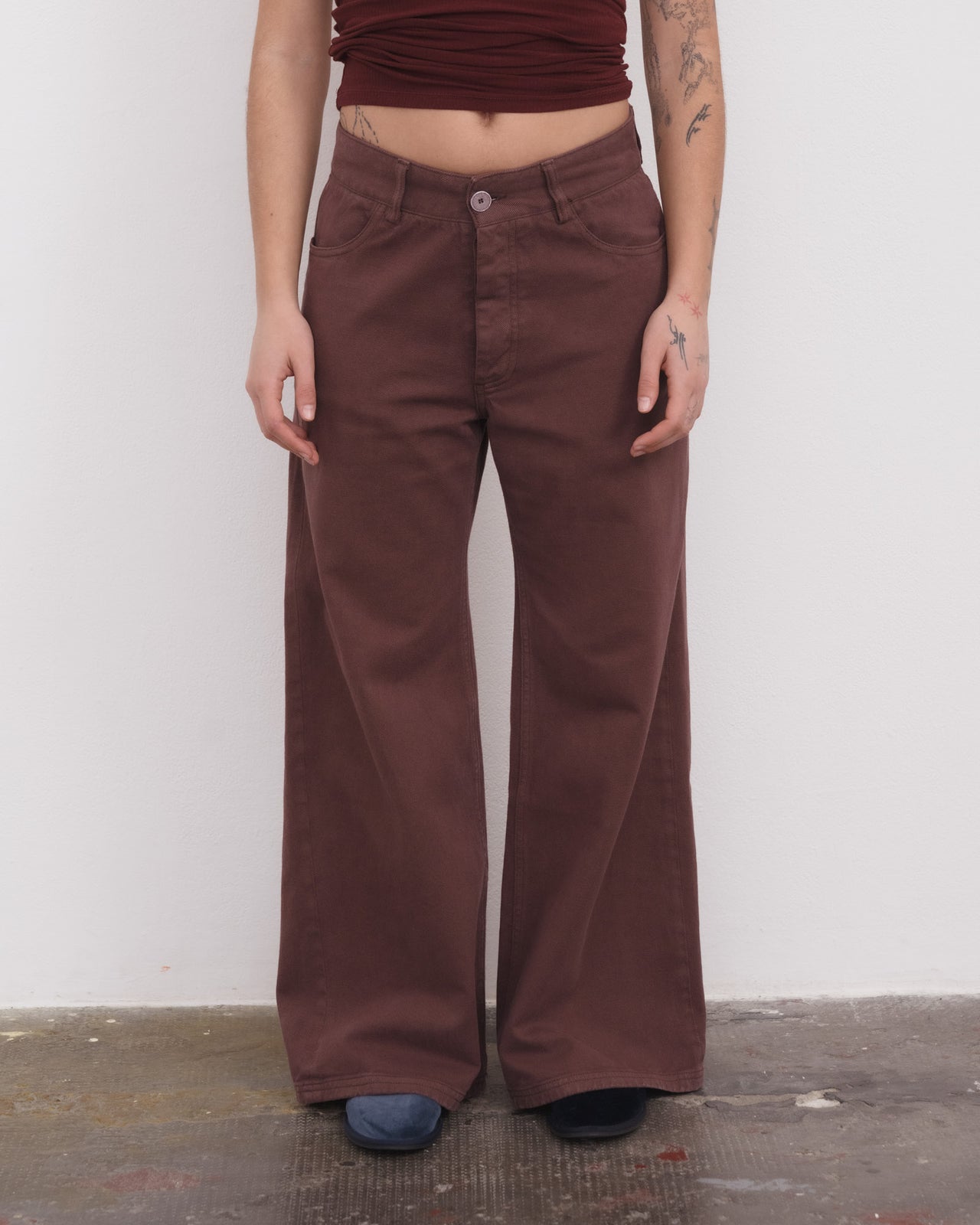 Tajo Wide Pants - Organic Cotton - Cata Brown