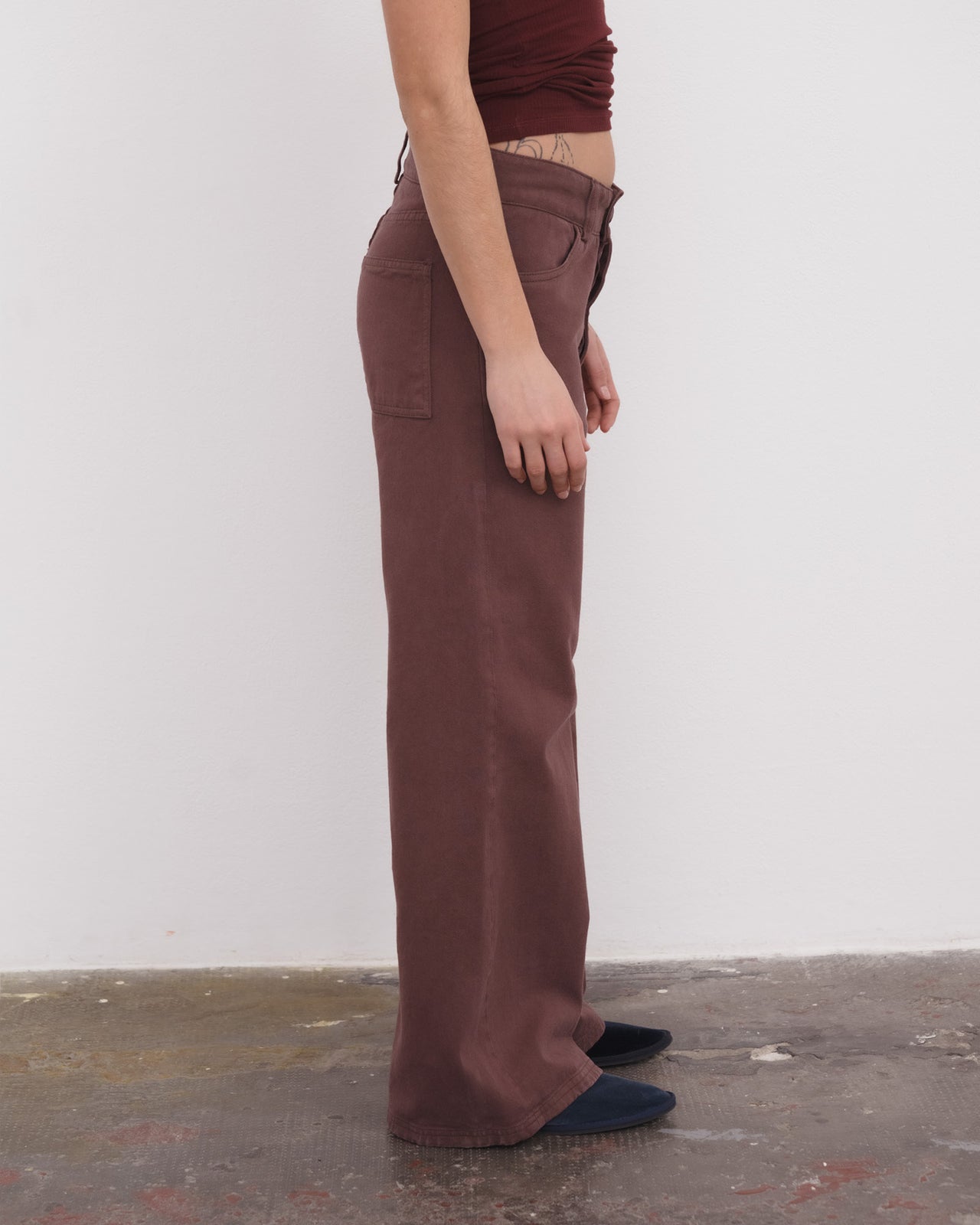 Tajo Wide Pants - Organic Cotton - Cata Brown