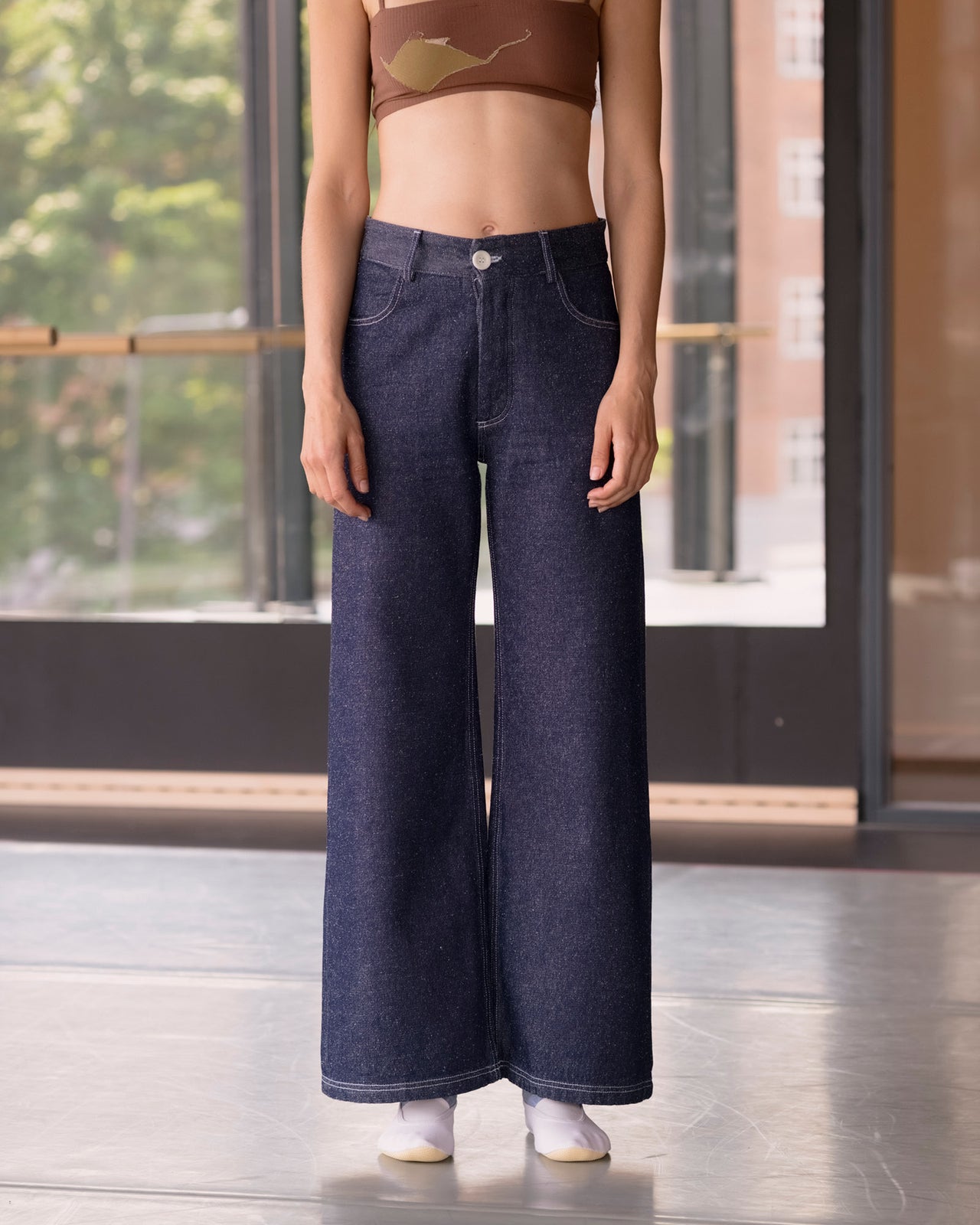 Tajo Wide Pants - Silk Cotton - Indigo Blue Wash