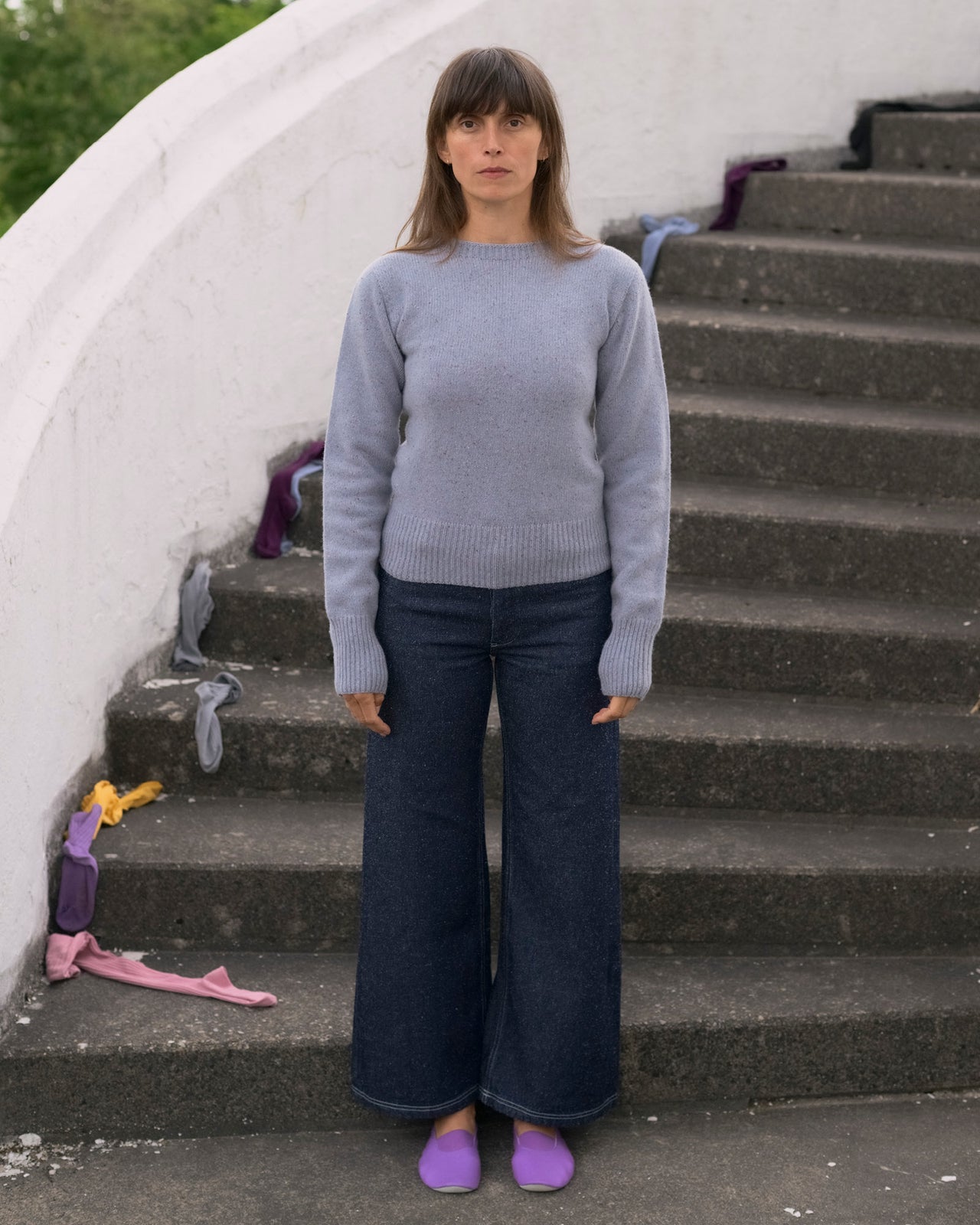 Tajo Wide Pants - Silk Cotton - Indigo Blue Wash