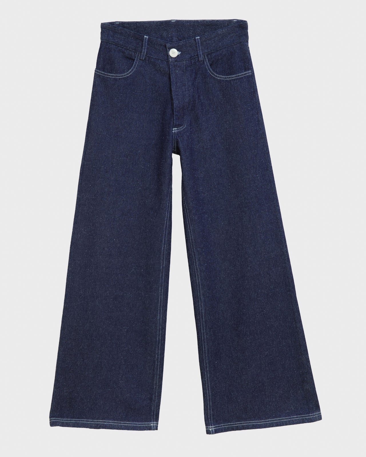 Tajo Wide Pants - Silk Cotton - Indigo Blue Wash