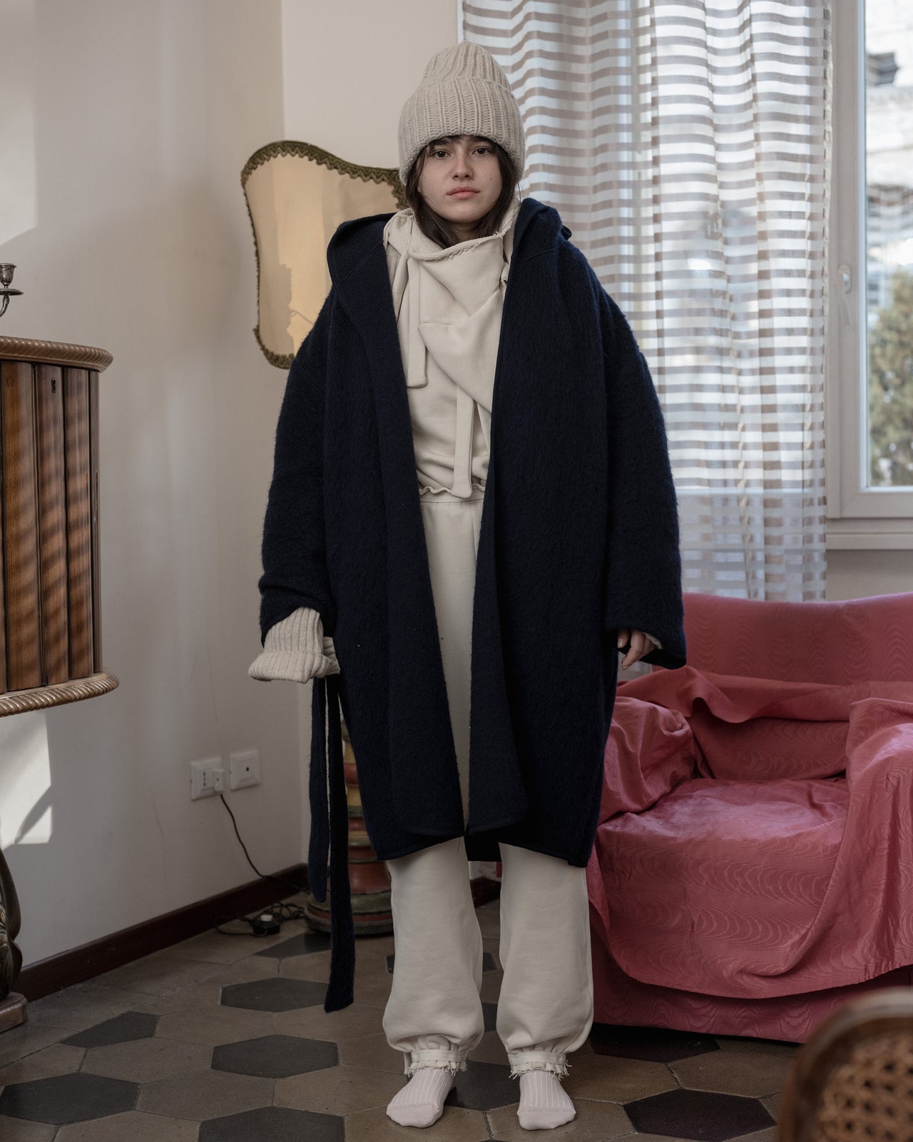 Tajo Pyrenees Coat - Wool - Navy - WT23