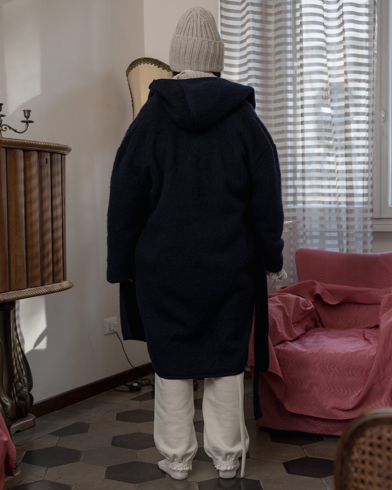 Tajo Pyrenees Coat - Wool - Navy - WT23