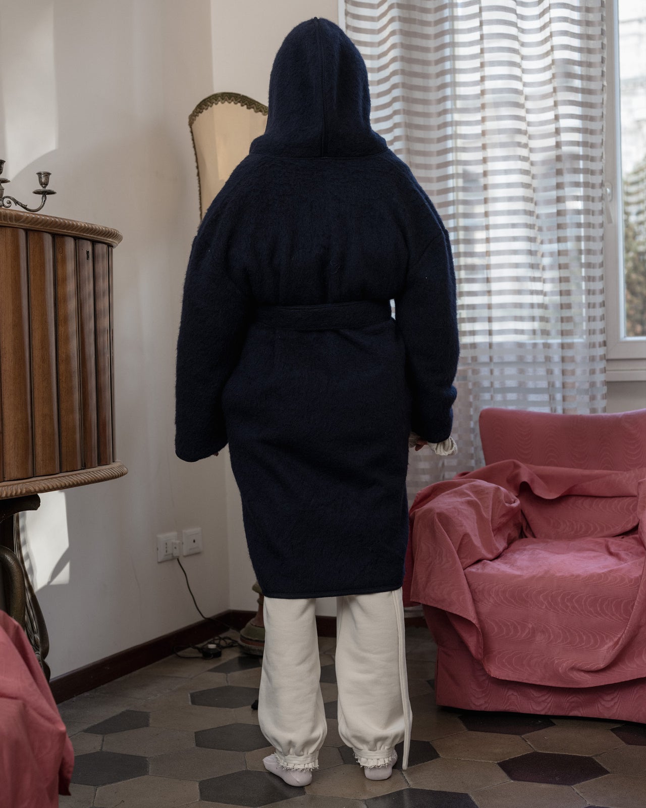 Tajo Pyrenees Coat - Wool - Navy - WT23