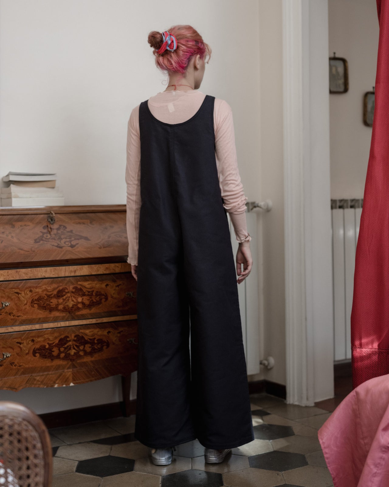 Tank Jumpsuit - Cotton Canvas - Black - WT23