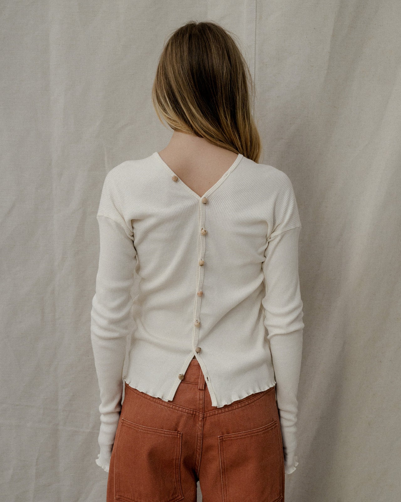 Tav Cardigan - Recycled Cotton Rib - Undyed