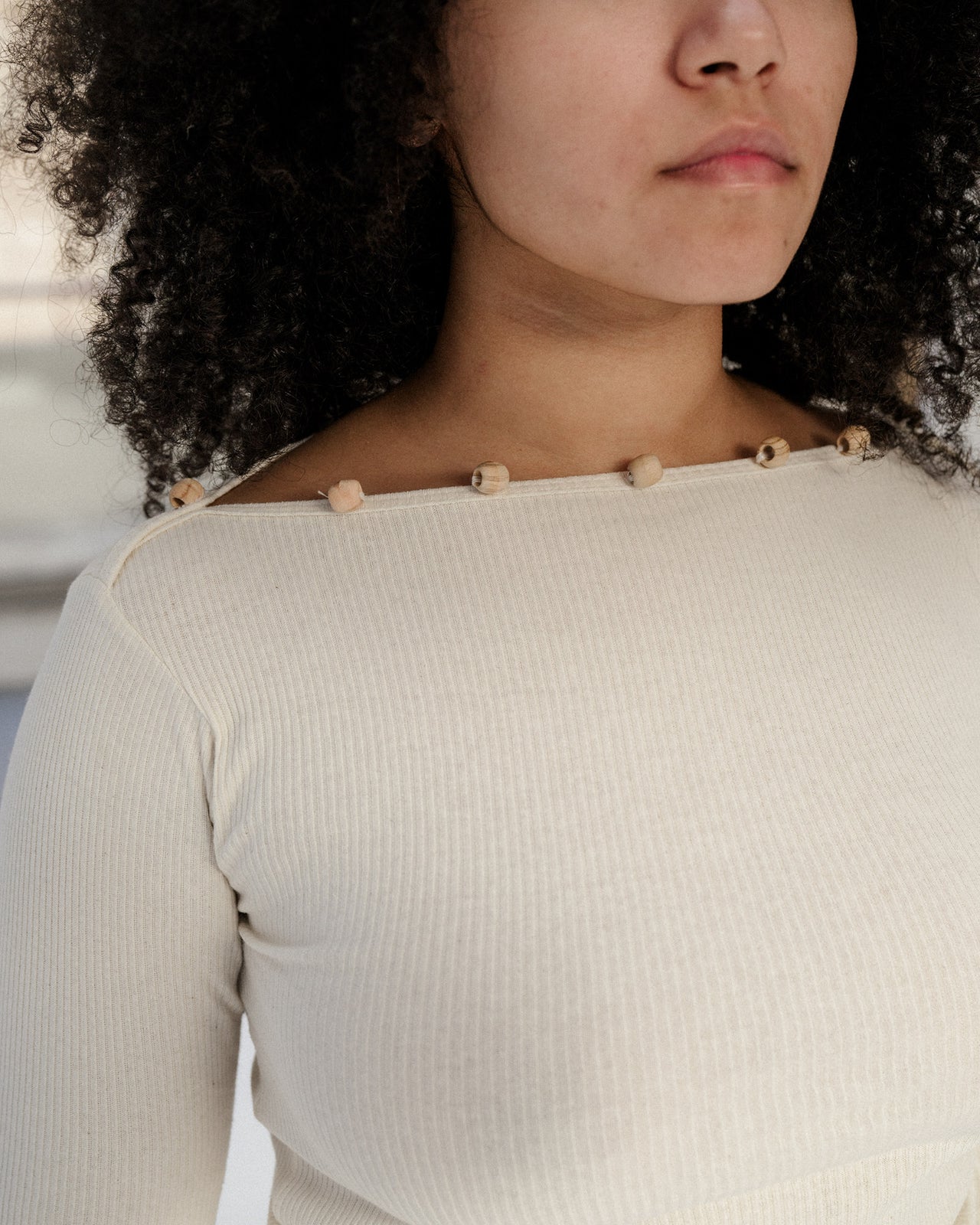 Tav Long Sleeve Tee - Recycled Cotton Rib - Undyed