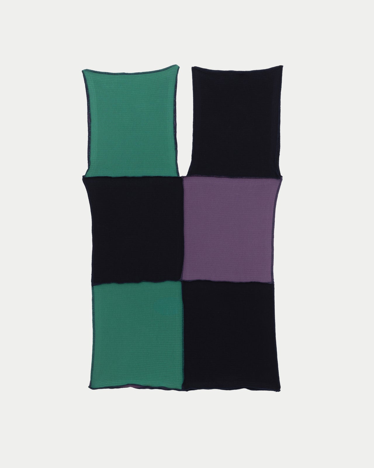 Teak Tank - Organic Cotton Rib - Green / Navy / Purple