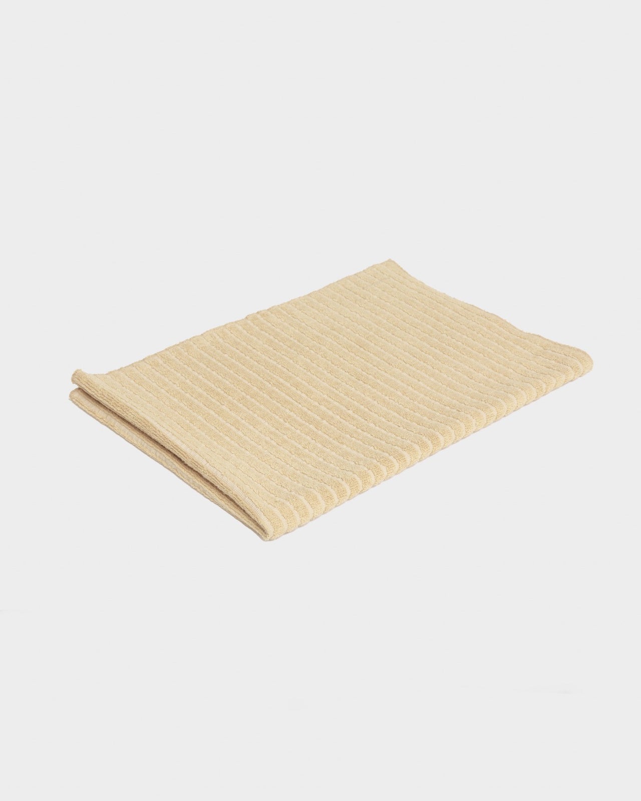Terry Hand Towel - Organic Cotton Terry - Sand-Ecru Stripe