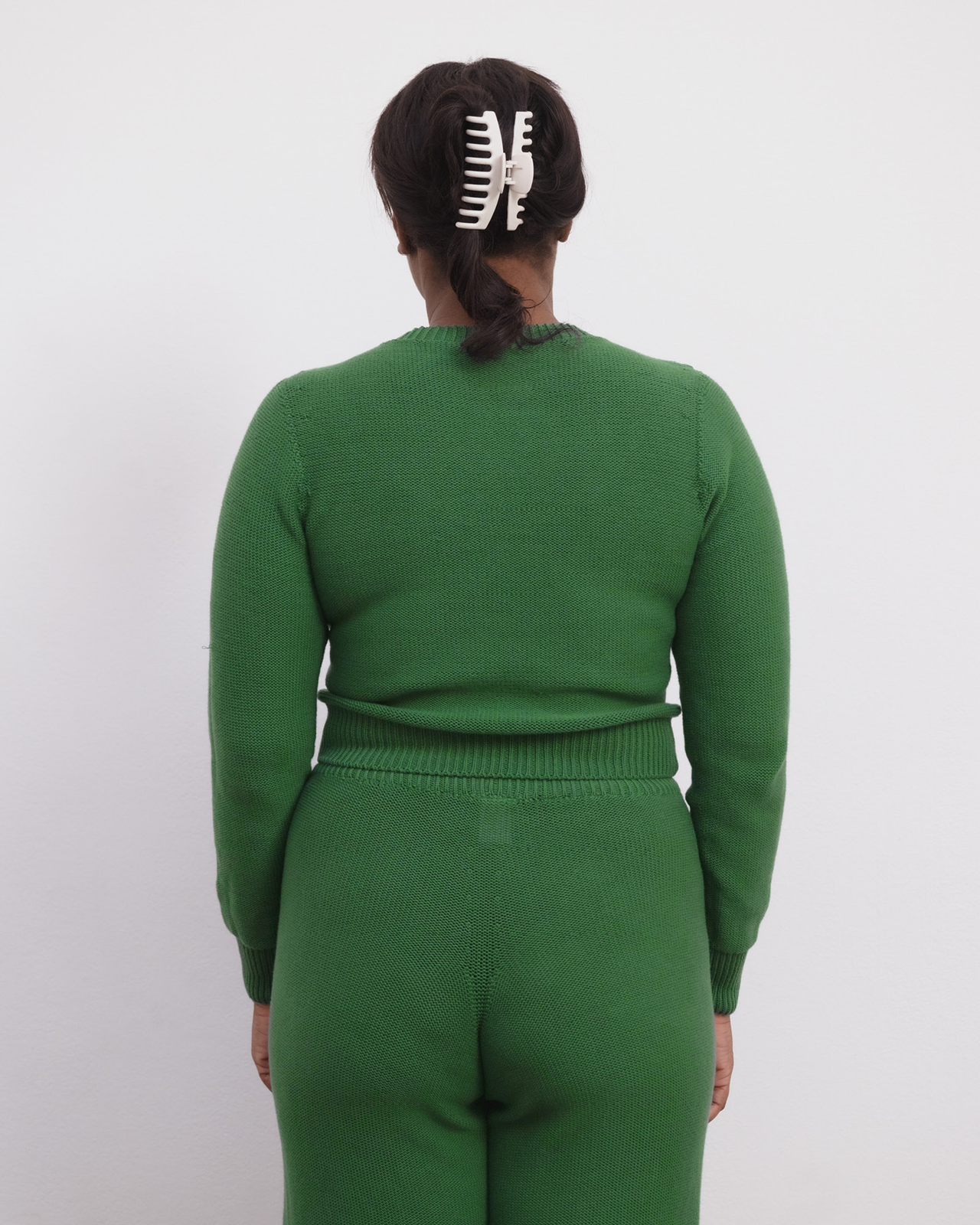 Tier Cardigan - Organic Cotton Knit - Calla Green