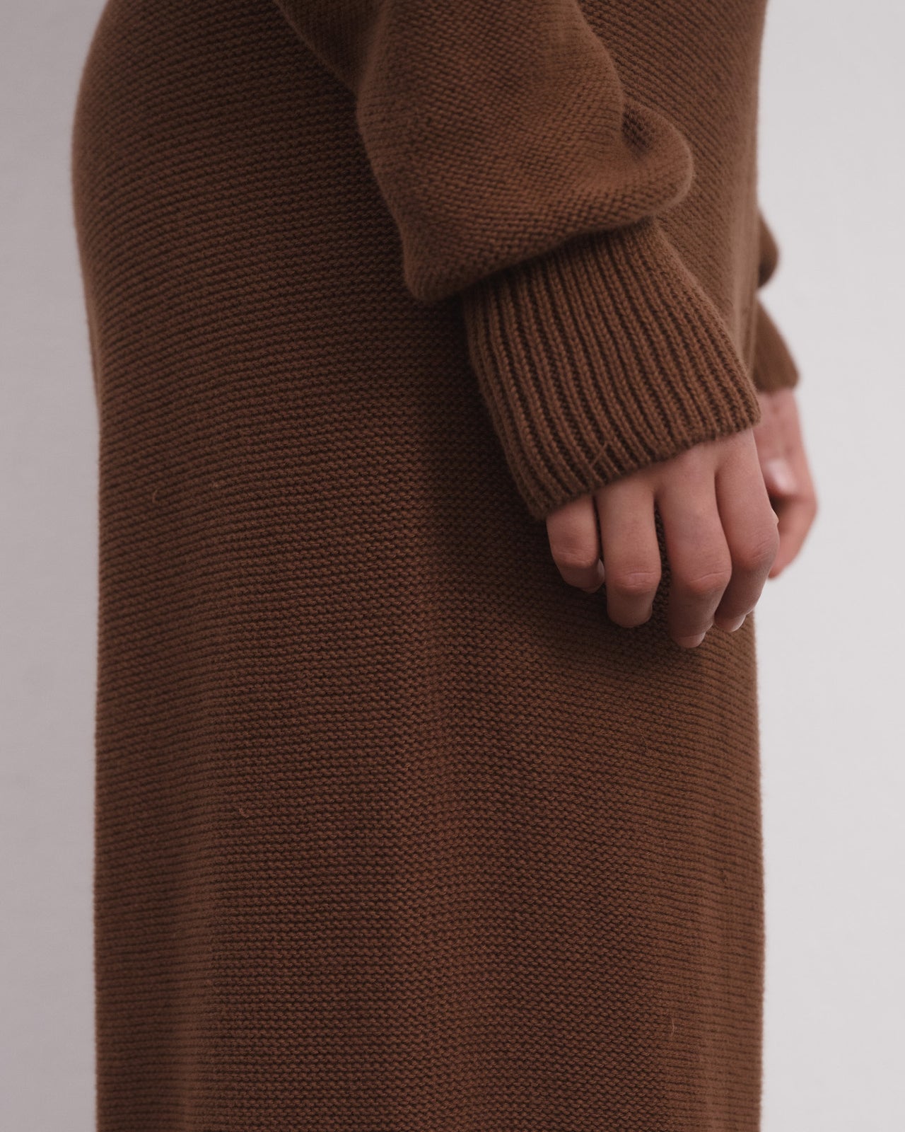 Tier Cardigan - Organic Cotton Knit - Nocciola Brown