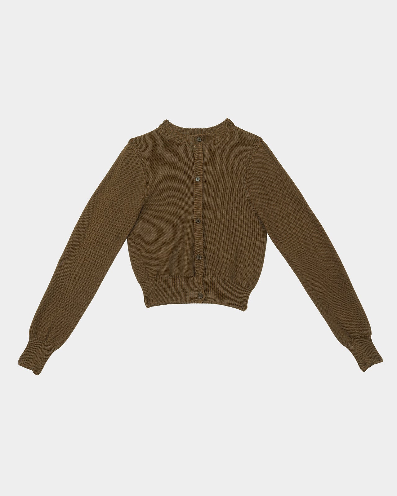 Tier Cardigan - Organic Cotton Knit - Nocciola Brown