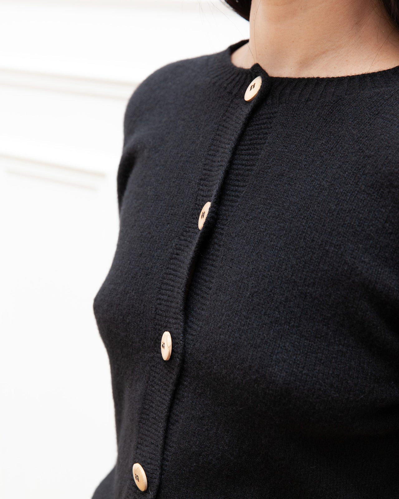 Tier Cardigan - Recycled Cashmere - Black
