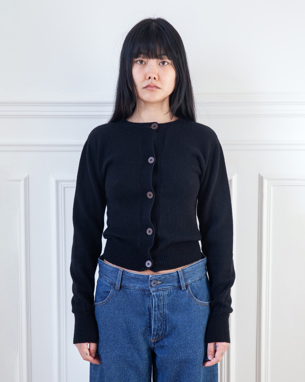 Tier Cardigan - Recycled Cashmere - Black