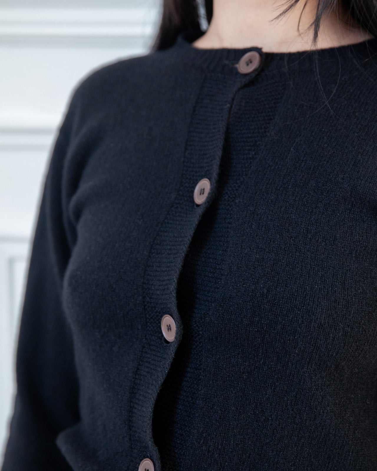 Tier Cardigan - Recycled Cashmere - Black