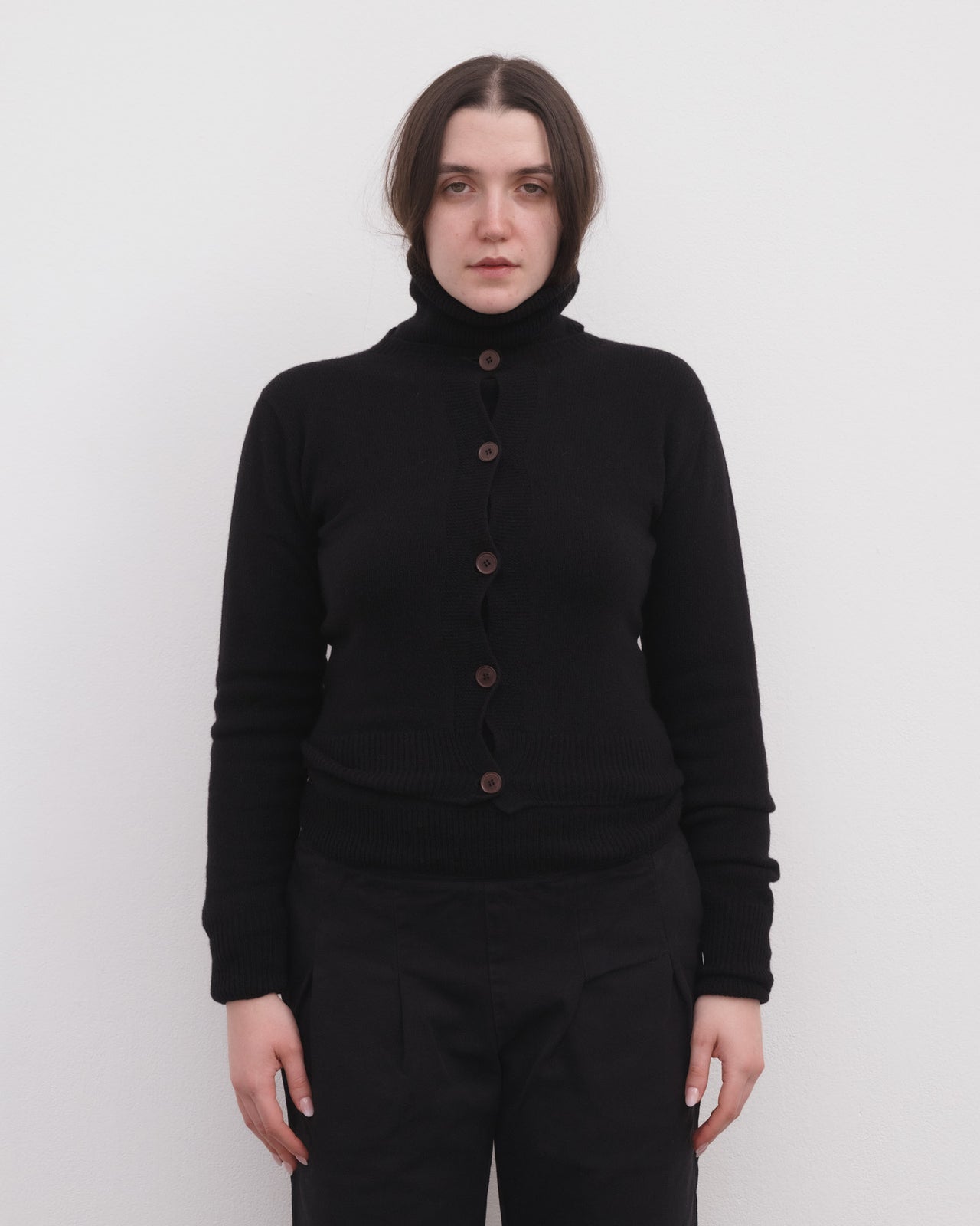 Tier Cardigan - Recycled Cashmere - Black