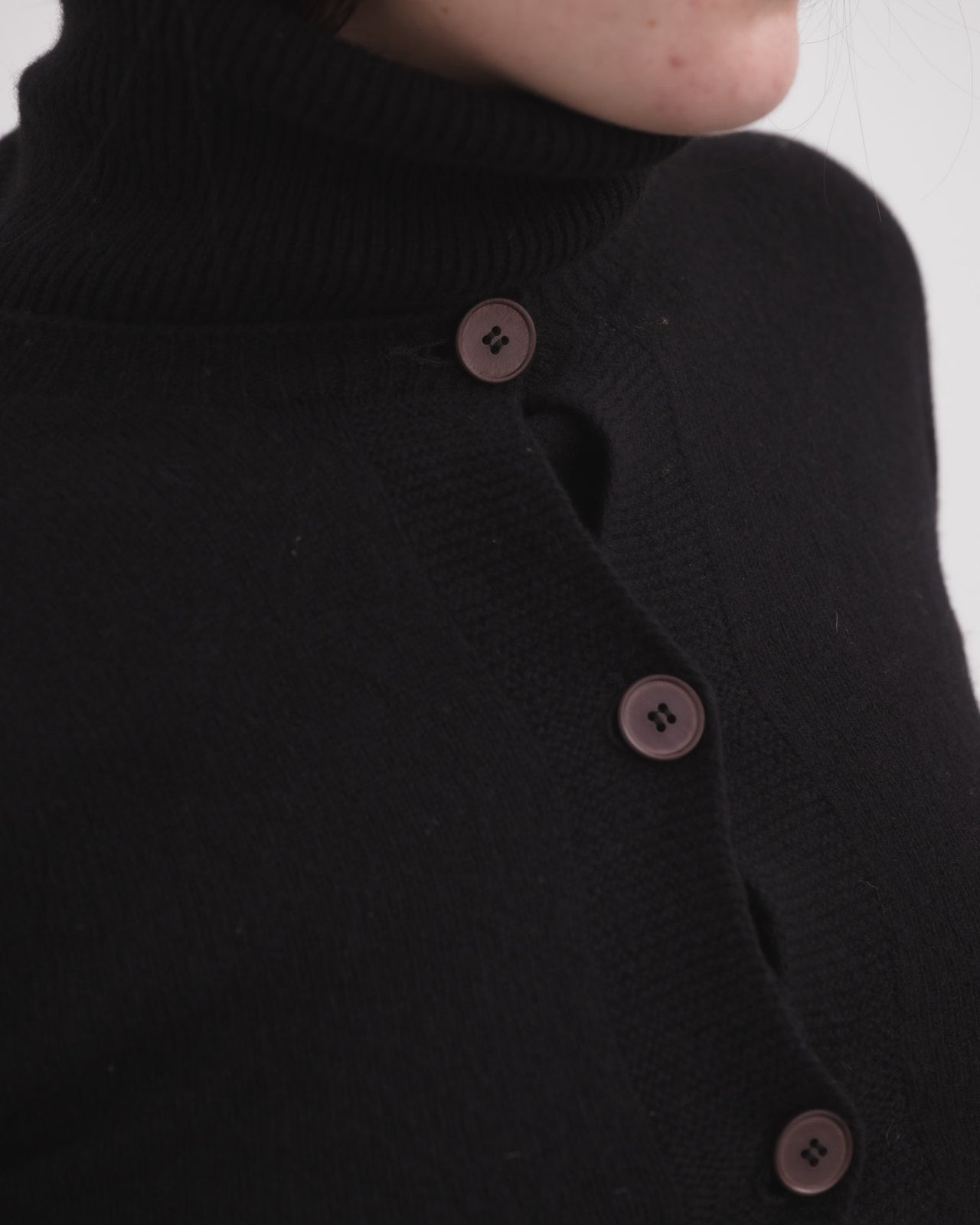 Tier Cardigan - Recycled Cashmere - Black