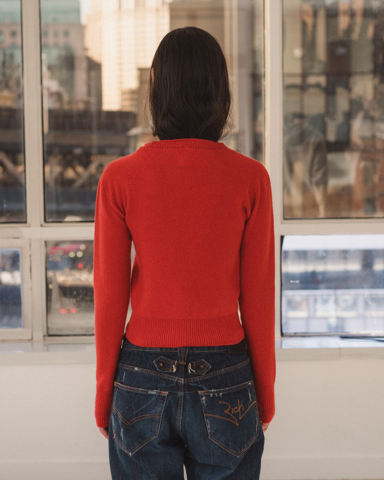 Tier Cardigan - Recycled Cashmere - Melograno Red
