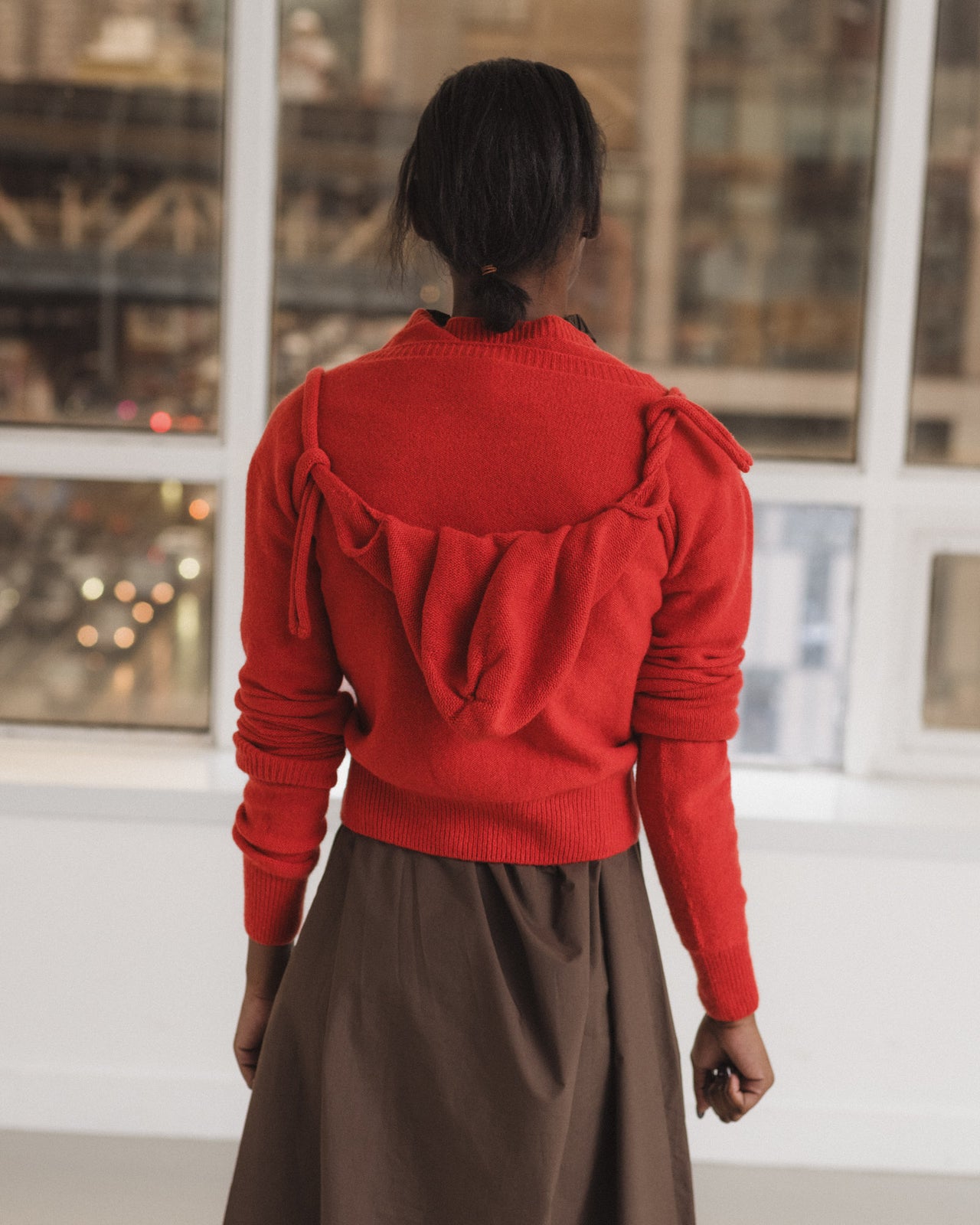Tier Cardigan - Recycled Cashmere - Melograno Red