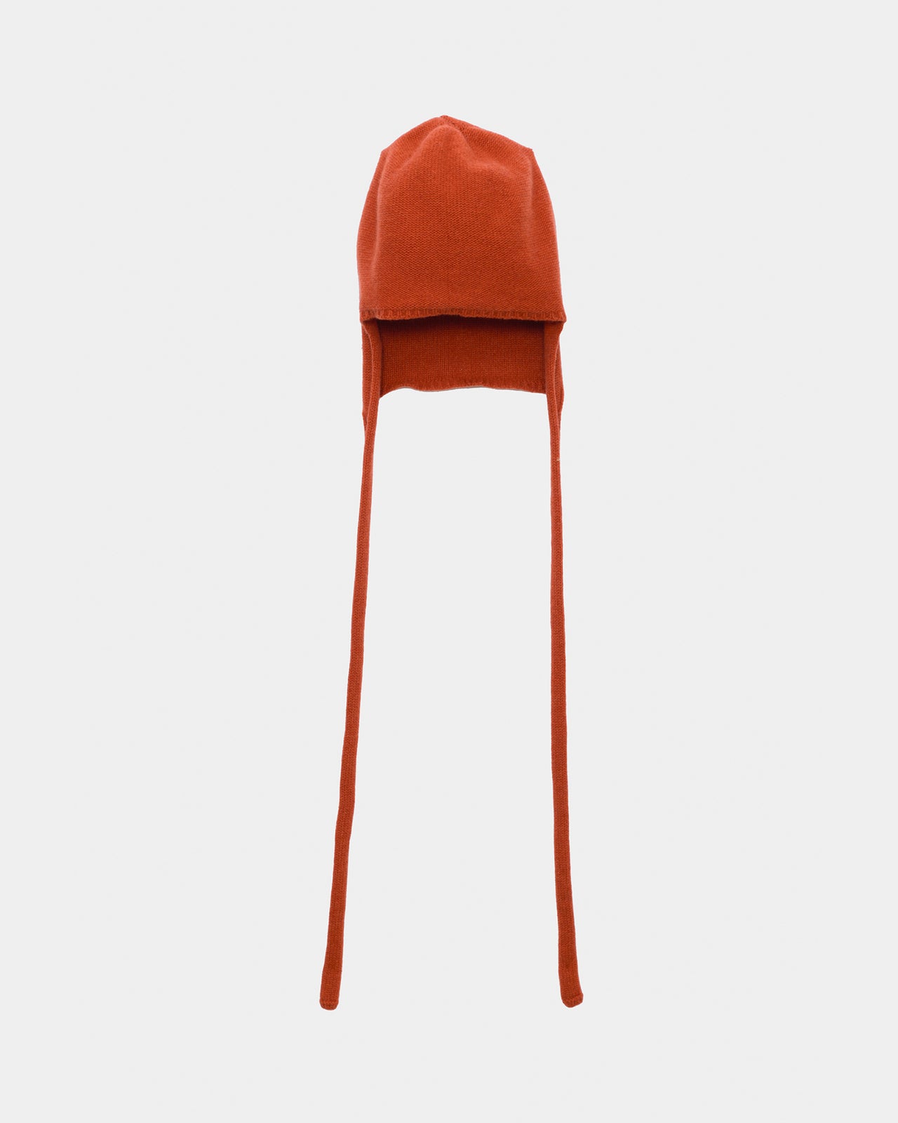 Tier Hood - Recycled Cashmere Rib - Melograno Red