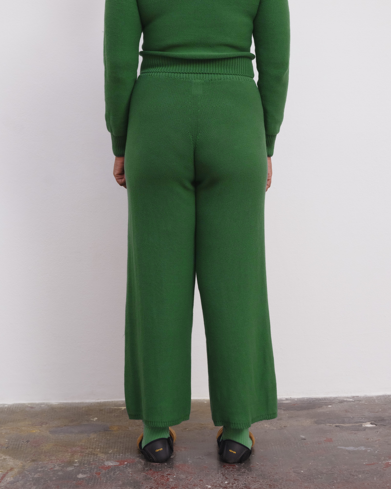 Tier Pants - Organic Cotton Rib - Calla Green