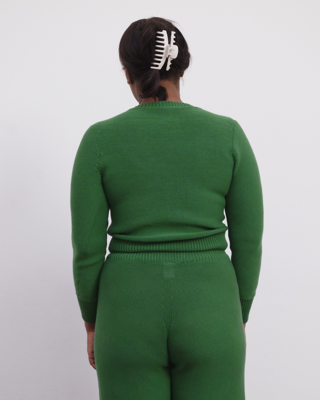 Tier Sweater - Organic Cotton Knit - Calla Green