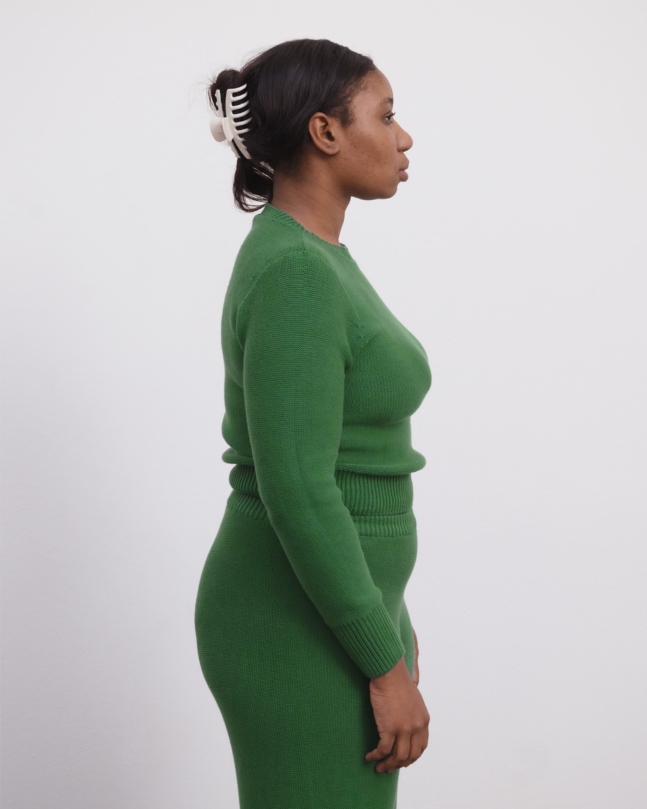 Tier Sweater - Organic Cotton Knit - Calla Green