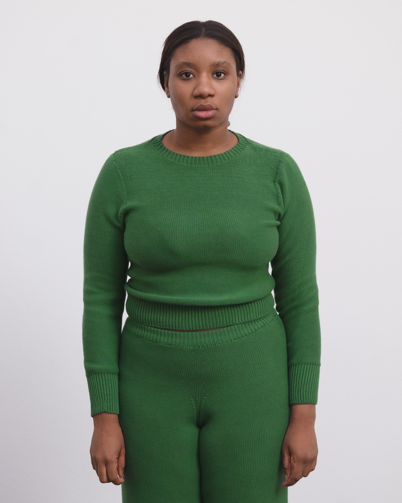 Tier Sweater - Organic Cotton Knit - Calla Green