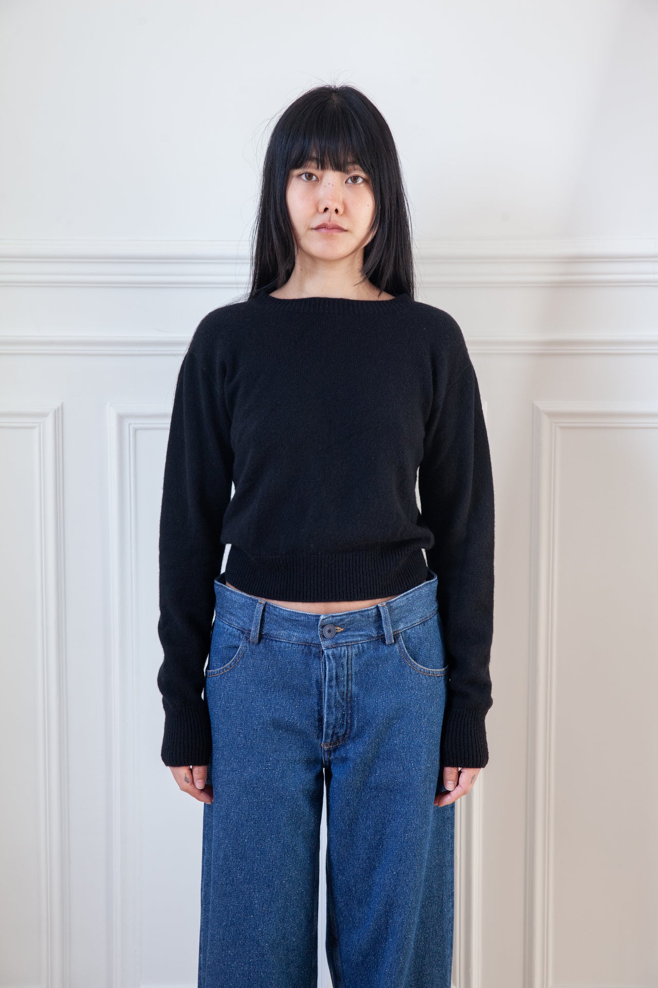 Tier Sweater - Recycled Cashmere - Black
