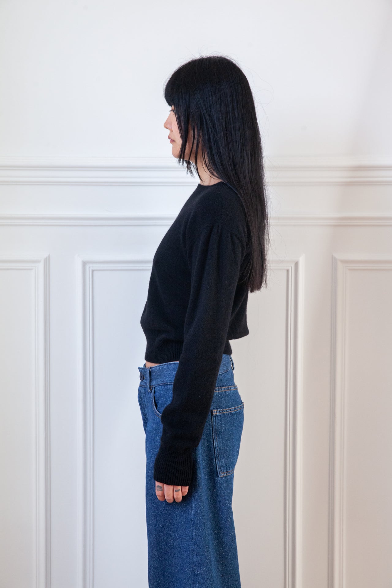 Tier Sweater - Recycled Cashmere - Black