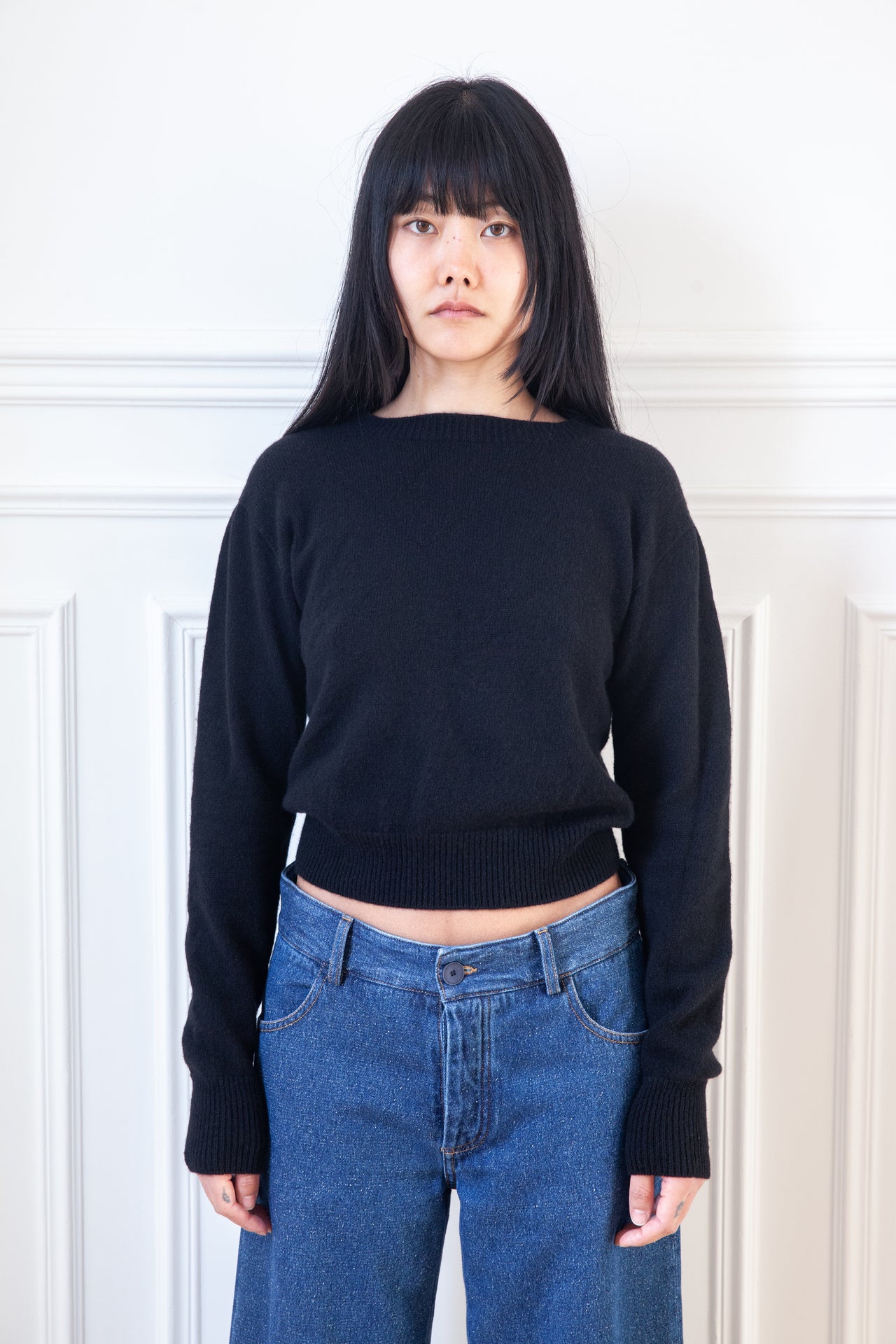 Tier Sweater - Recycled Cashmere - Black
