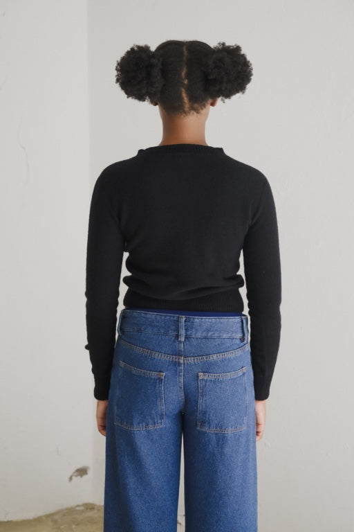 Tier Sweater - Recycled Cashmere - Black